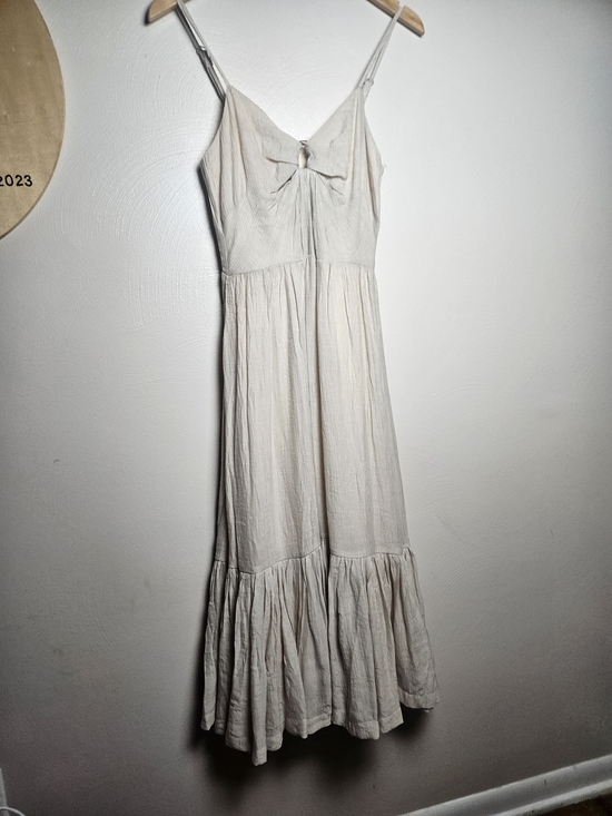 Petal & Pup Dresses & Skirts - Petal & Pup Cream Maxi Dress with Tie Front